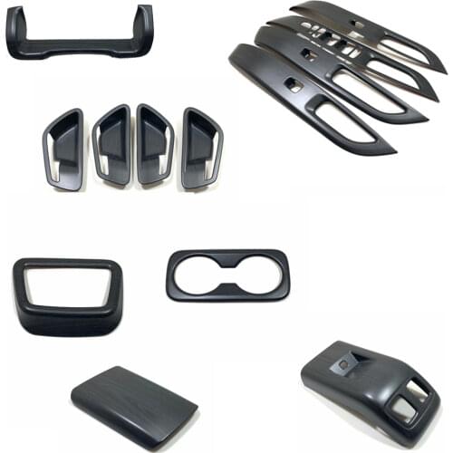 For Hyundai Tucson NX4 2021 2022 ABS Peach Wood Gear Shift Panel Inner Door Handle Catch Cover Trim Water Cup Holder Cover