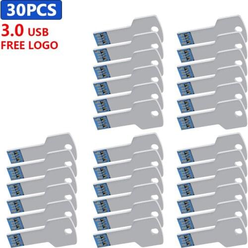 Bulk 30pcs free Customize logo USB3.0 64GB 32GB Memory Stick Waterproof U Disk 16GB USB Flash Drive 128GB Pendrive business gift