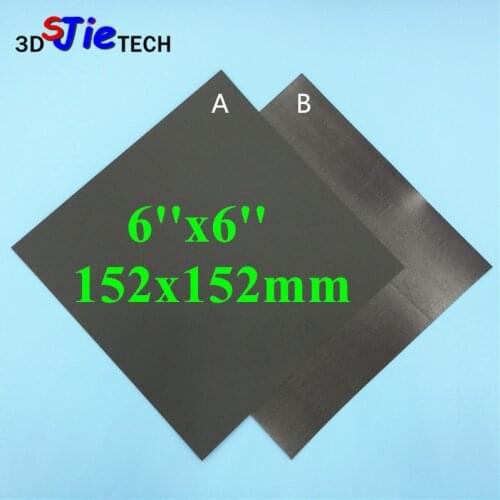 Square 6" x 6" 152x152mm Magnetic Print Bed Tape Print Sticker Build Plate Tape for update Lulzbot mini 3D printer