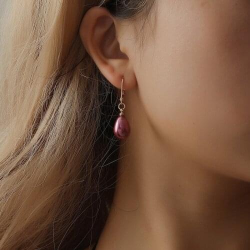 Fashion Water Drop Pattern Pearl Earrings For Women Korean style Simple Temperament Elegant Earrings New Jewelry Gift