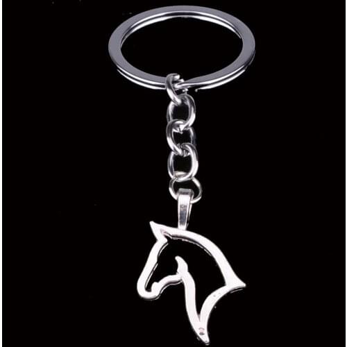 Fashion Creative Punk Plated Horse Head Key Chains Rings Friendship Horse Key Charm Car Keyrings BFF Keychain