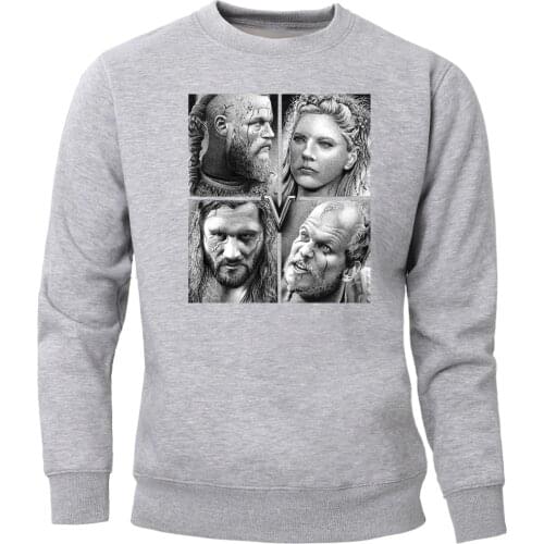 Odin Vikings Sweatshirts Men Scandinavian Valhalla Crewneck Hoodies Ragnar Lothbrok Lagertha Athelstan Viking Jumper Sportswear