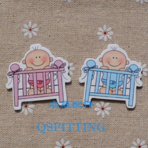 New Baby Series,Decoration accessory for Children,2 Color Cartoon wood for decoration,Baby Bed,Refrigerator magnet
