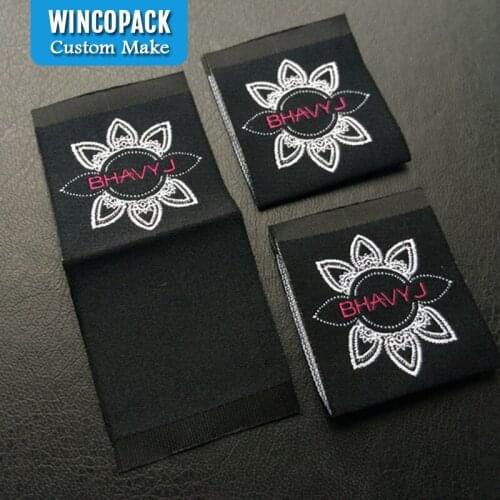 Wholesale Custom Damask Woven Clothes Hem Tags WL059