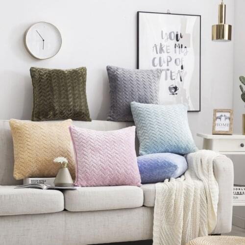 Plush Cushion Cover 43*43cm Decorative Pillows Home Decor Velvet Pillow Case For Living Room Sofa Living Room Pillow Cover