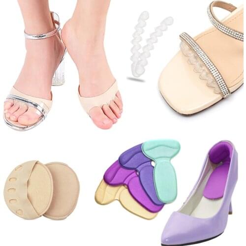 Anti Slip Cushion Pads Invisible Shoe Insoles Insert Heels Protector Forefoot Pad Insoles for Flatfoot Orthosis Shoes Stickers