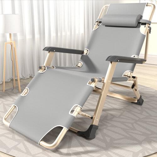 WOWBRO Deck chairs Folding recliner family simple lunch break multifunctional recliner