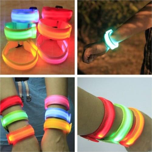 LED Glowing bracelet Flashing Wrist Band Arm Band Belt Light Up Supplies for Concert Party Glow For Party Decoration Gift