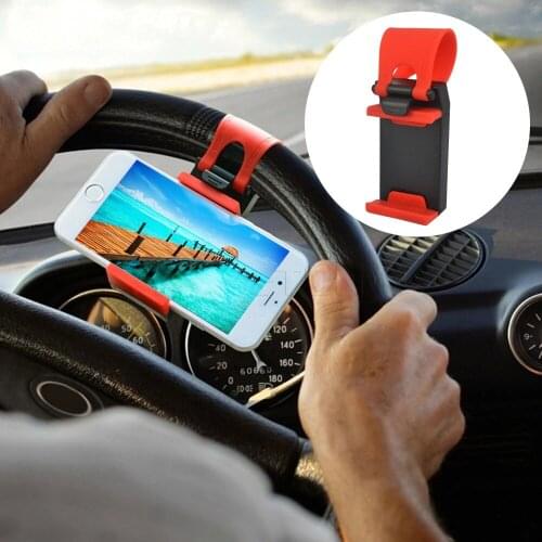 Universal Car Steering Wheel Clip Mount Holder Mobile Phone Holders For iPod MP4 GPS For Iphone 5 5S 6Plus For Samsung Galaxy S6