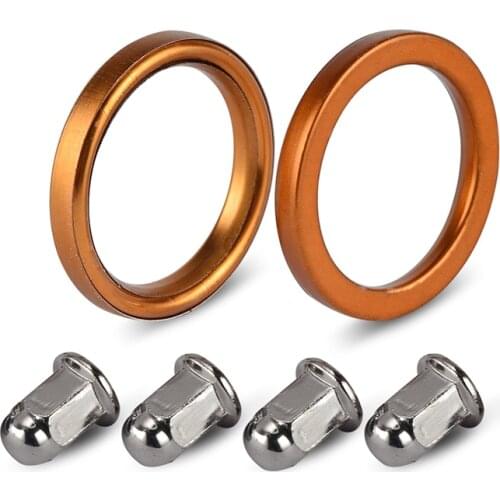 2pcs Exhaust Muffler Pipe Gasket 4pcs Nut For Honda VF 500C 500F 700C 700F 700S 750F 750C 750S VFR 800 800FI RVF 750R CB550F
