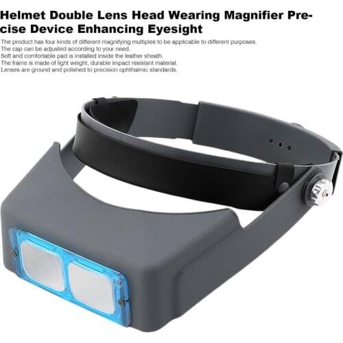 ANENG Helmet Double Lens Head Wearing Magnifier Precise Device Enhancing Eyesight Magnifying Glass Lens Loupe