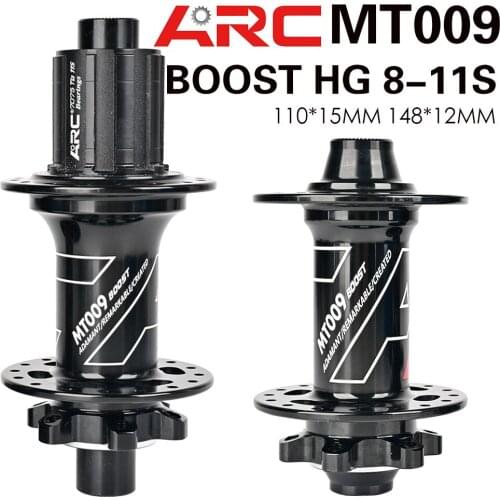 Bicycle BOOST Hub ARC MT009 MTB BIKE HUB Thru Axle Front 110x15 Rear 148x12MM 6 pawls 3 teeth 114 clicks Sealed Bearing 32 Hole