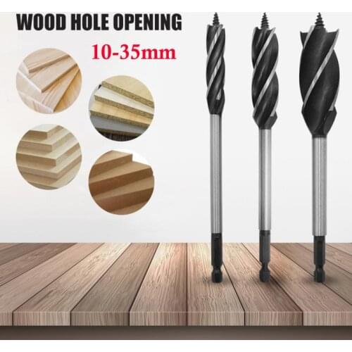 1pcs 10-35mm Twist Drill Bit Wood Drills Fast Cut Auger Carpenter Joiner Tool Door Lock Hole Opener Drawer Board Reaming Tools