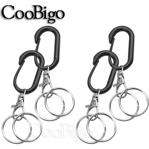 10pcs Metal Keyring Keychains Swivel Lobster Clasp Clip Key Hook for Wallet Backpack Paracord Lanyard DIY Keys Chain Accessories