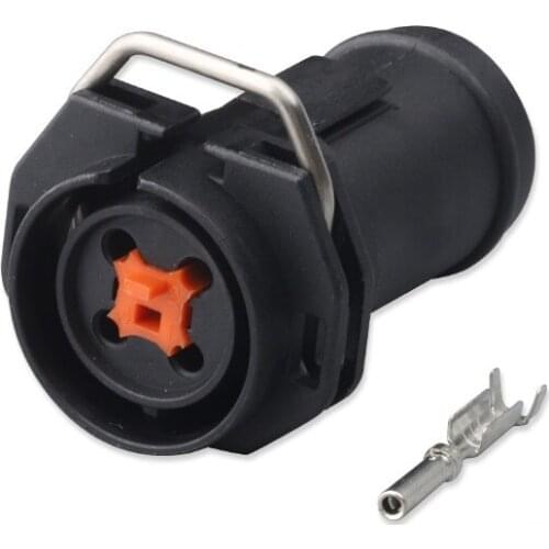 100SETS DJ7049Q-1-21 male Connector Terminal plug connectors jacket auto Plug socket 4 way female Connector Fuse box