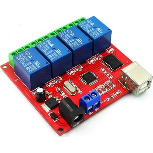 12v 4 Channel Relay Shield USB Control Interface 4 Channel Relay Module