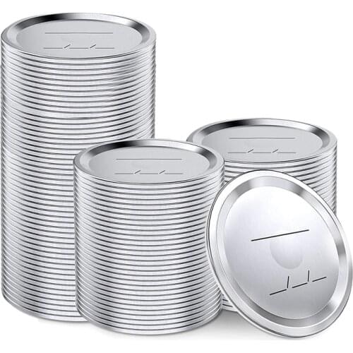 128-Count, Regular Mouth Canning Lids for Ball, Split-Type Metal Mason Jar Lids for Canning