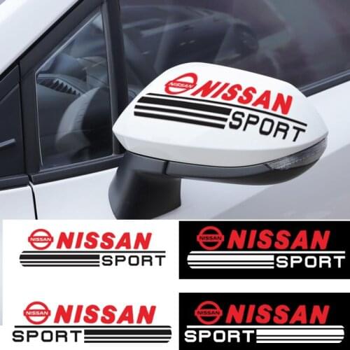 2 pcs car rearview mirror Decorative Protection sticker For NISMO Nissans Tiida Teana Skyline Juke X-trail Almera Qashqai
