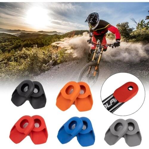 1 Pair Of 2pcs Bicycle Silicon Crank Arm Protector Case CoverSilicone Cap Crankset Mountain Road Bike 68*40*15mm