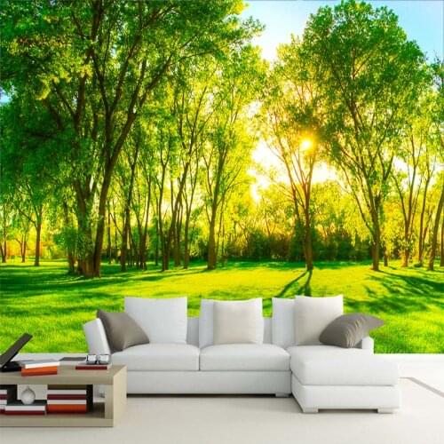 3D Fashion Custom Wall Mural Sunshine Pastoral Wallpaper Bedroom Living Room TV Background Nature Canvas Fabric Painting Wall