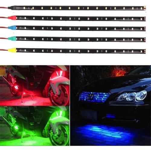 4 Color 12V Car Interior Led Strip Sticker Daytime Running Lights Waterproof Flexible Car Light