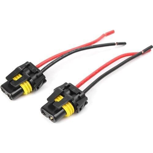 Auto Car 9005 9006 H10 Adapter Wiring Harness Socket for Headlight Fog Light Lamp Universal 2pcs