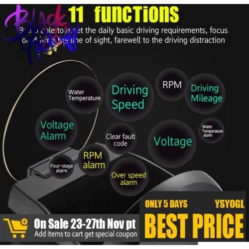 GINTOR HD C700 OBD2 Car HUD Head Up Display Automobile Trip On-Board Computer GPS Speedometer Clear projector Diagnostic Tool