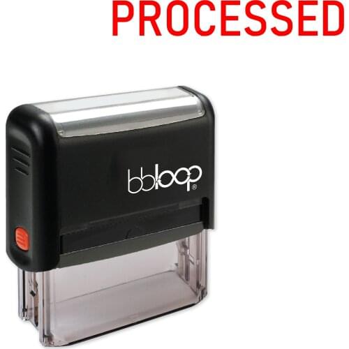 Bbloop "Processed" Self-Inking Rubber Stamp
