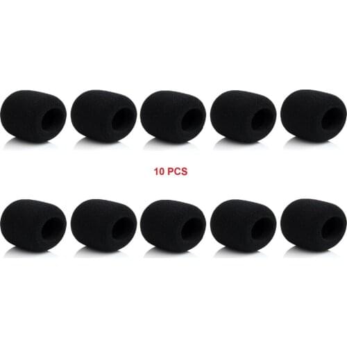 Bolymic 10 PCS Black Foam Microphone microfoon Sponge Windscreens for shure wireless Handheld microfono