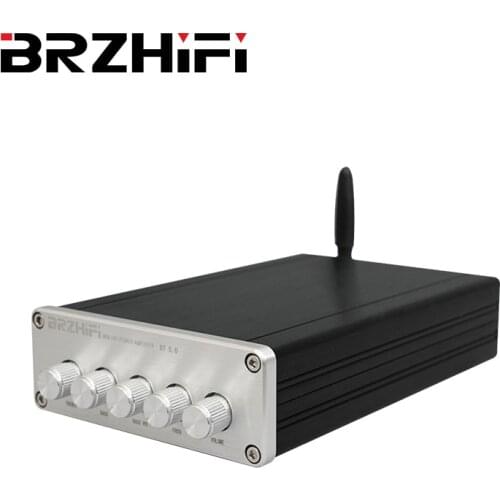 BRZHIFI Audio Hot Sell DP1 TPA3116 2.1 Class D Mini Digital Power Amplifier Bluetooth 5.0 Output 50W*2 100W Stereo Amplificador