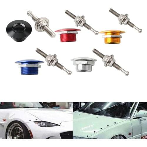 Car Bonnet Quick Release Hood Pins Lock,30mm Universal Push Button Bonnet Pin