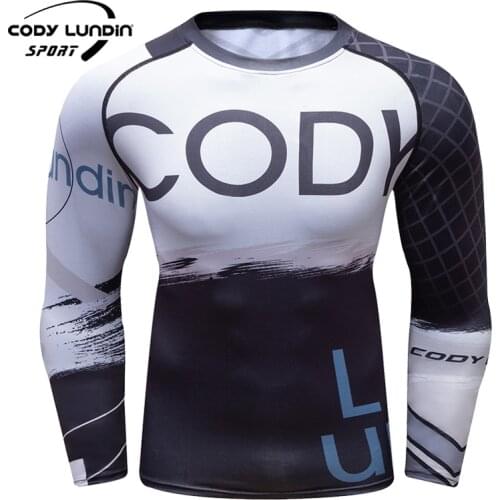 Cody Lundin Running Muay Thai T shirt Digital Printed Rashguard Gym Boxing Tops For Men