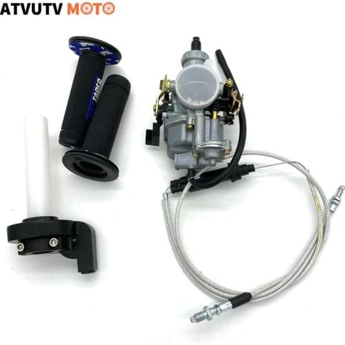 PZ30 30mm Carburetor Accelerating Pump Racing Twister Cable grips Dual Throttle Cable For Keihin ABM IRBIS TTR 250 200cc 250cc