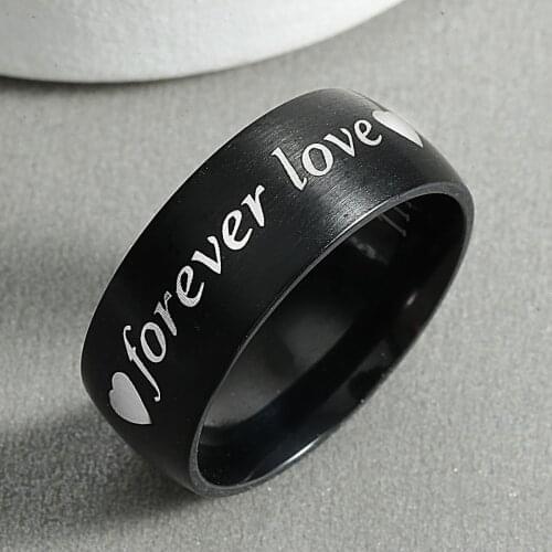Forever Love Stainless Steel Ring Wings Of Liberty Flag Finger Rings For Men Women Jewelry Anime Fans