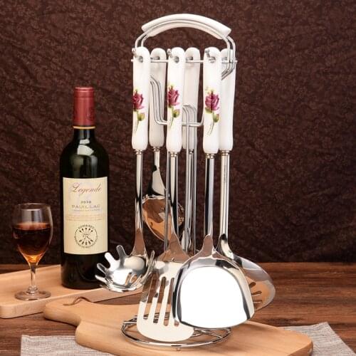 Stainless Steel Kitchen Utensils Stir Fry Spade, Soup Ladle Complete Set Kitchen Accessories Cooking Kitchen Organizer Tools