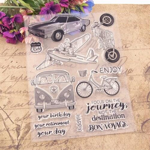 Hot selling Transportation clear stamp / silicone seal roller stamp DIY scrapbook album / card production