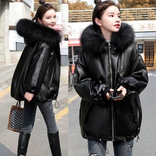 MLNRFZ Womens Winter Leather Jackets