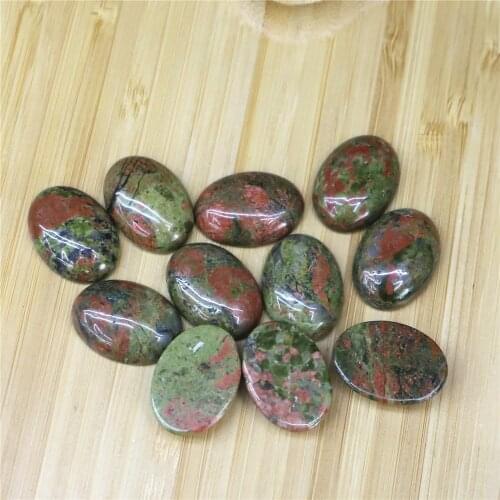 Fashion 25x18mm Natural Unakite Stone Oval CAB CABOCHON Stone Beads for Jewelry Making 30pcs/lot Wholesale Free Shipping