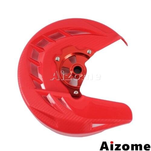 Motorcycle Red X-Brake Front Brake Disc Protection Cover Rotor Guard For Honda CRF250R CRF450R CRF250X 2004-17 Enduro Motocross