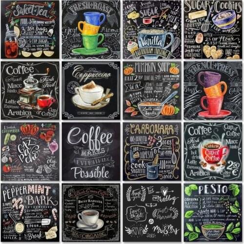 SDOYUNO 60x75cm Paint By Numbers Blackboard Drawing DIY Oil Painting By Numbers On Canvas Frameless Number Painting Home Decor