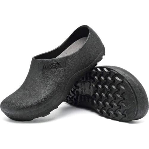 Hotel Kitchen Clogs Non-slip Chef Shoes Casual Flat Work Shoes Breathable Resistant Kitchen Cook Working Shoes Size Plus 37-45