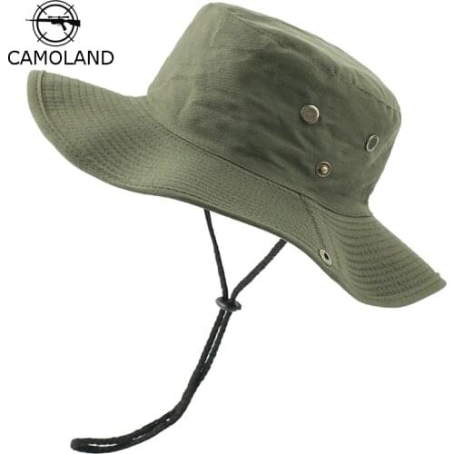 NEW Men Women Boonie Hats Nepalese Cap Militares Army Blank Bucket Hat Military Hiking Fishing Hats Outdoor Sports Sun Hat