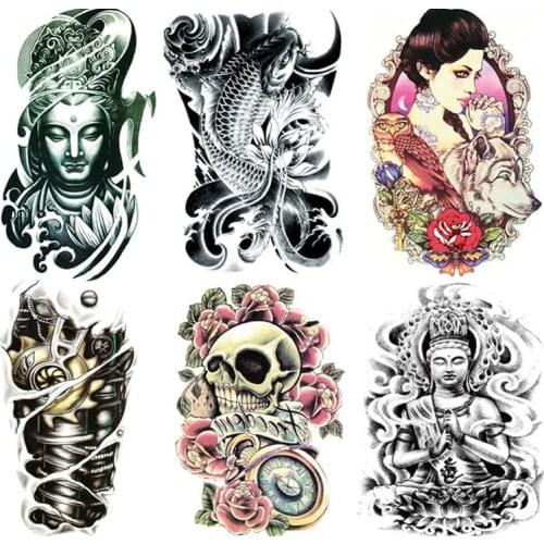 Wholesale New Excellent Simulation Retro Disposable Tattoo Temporary Tattoo One-time Body Art Tatuajes 500pcs/lot free shipping