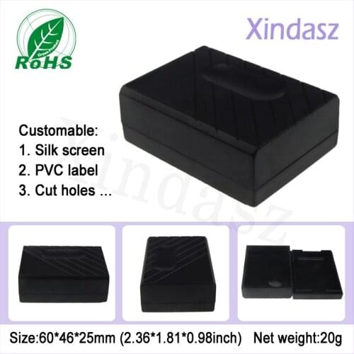 Wholesale 10 pieces 60*46*25mm black wiring plastic shell small enclousres box pcb housing