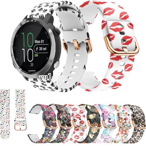20mm Camo Wrist Soft Silicone Watch Strap Band For Garmin Forerunner 245 245M 645 645M Smart Watch Sport Wrist band for Venu SQ