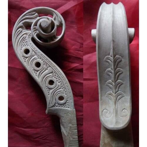 4/4 3/4 New hand carved white violin Neck maple neck