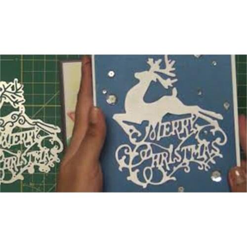 Julyarts Christmas Elk Cutting Dies New Merry Christmas For Scrapbooking Die Cut Stencil Handmade Paper Card Make Mould Model