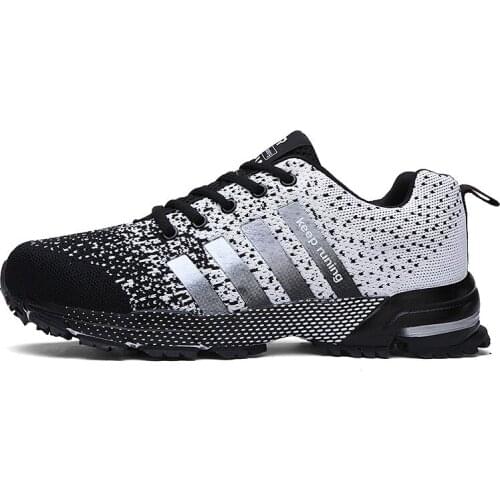 Outdoor Running shoes Men Women Lightweight Breathable Sneakers New Couple anti-skid Wear-resistant sports boots Plus size 45 46