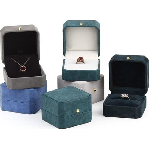 Octagonal Jewelry Organizer Gift Box Fashion Packaging Ring Pendant Necklace Display Case HolderJewellery 2020 New