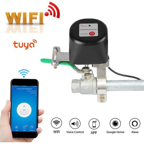 WiFi Smart Water Gas Handle Valve Controller Supports for Alexa for Google Home / Tuya 100-240V Wireless Valve Controller